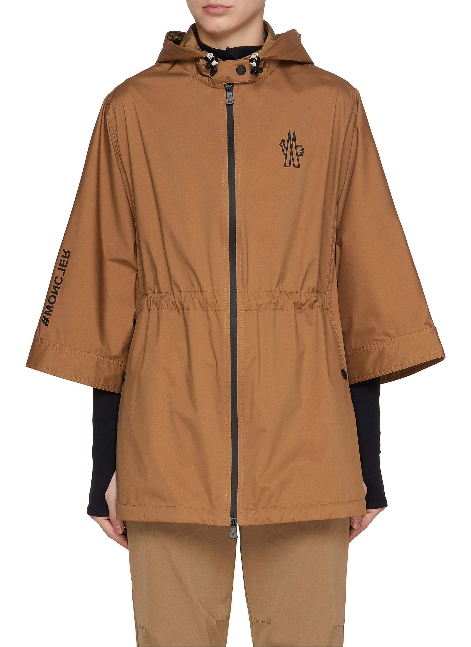 -----------MONCLER  ---- ------------ ----Wide Sleeve Hooded Poncho --