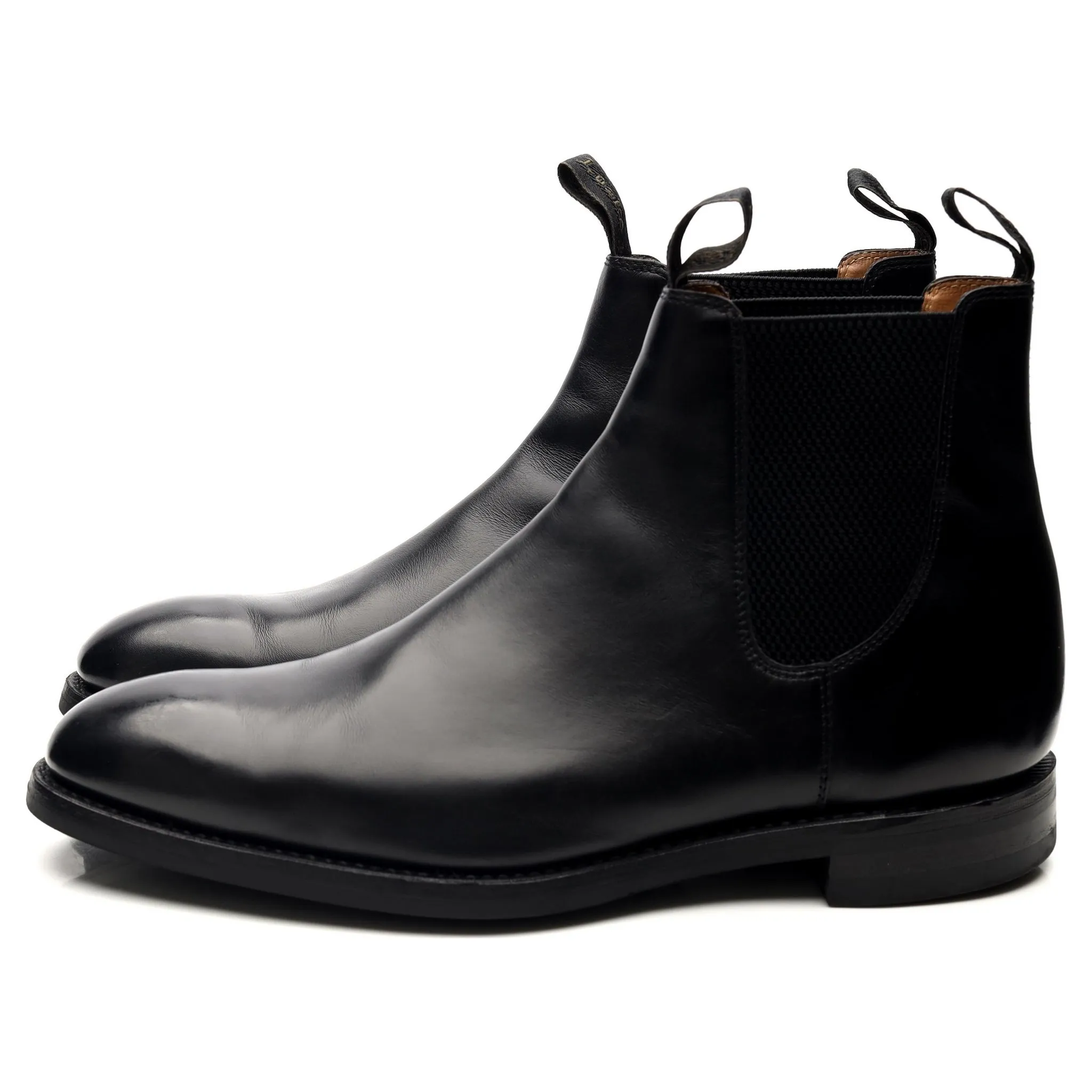 1880 'Chatsworth' Black Leather Chelsea Boots UK 11 G