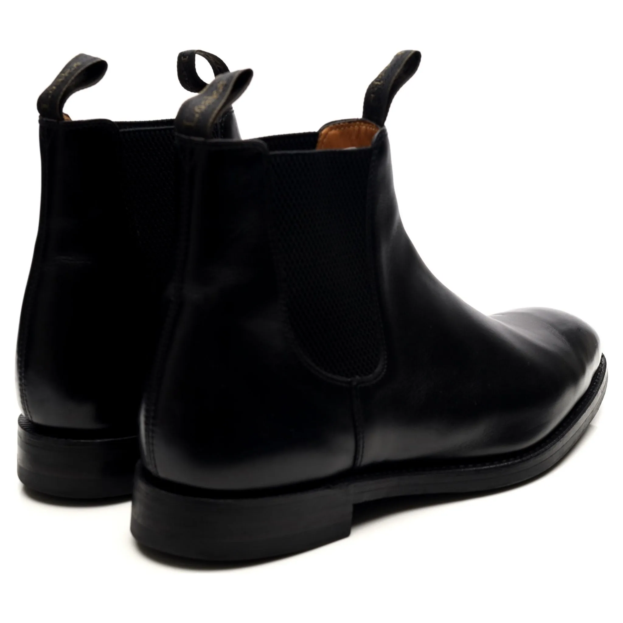 1880 'Chatsworth' Black Leather Chelsea Boots UK 11 G