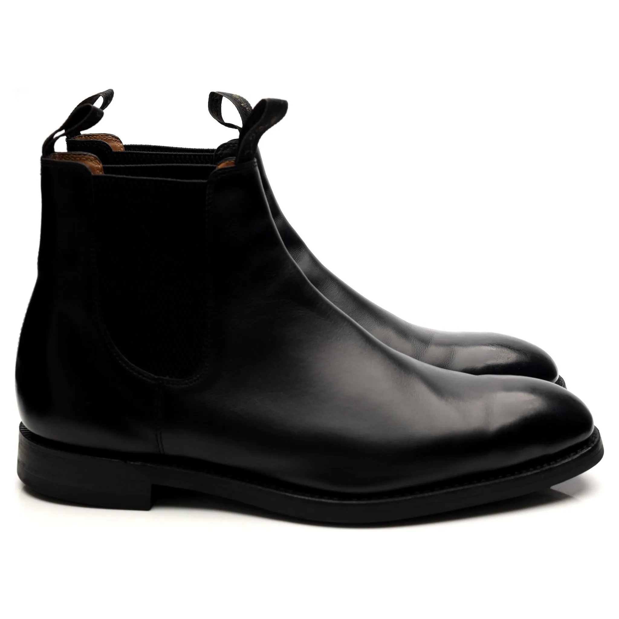 1880 'Chatsworth' Black Leather Chelsea Boots UK 11 G