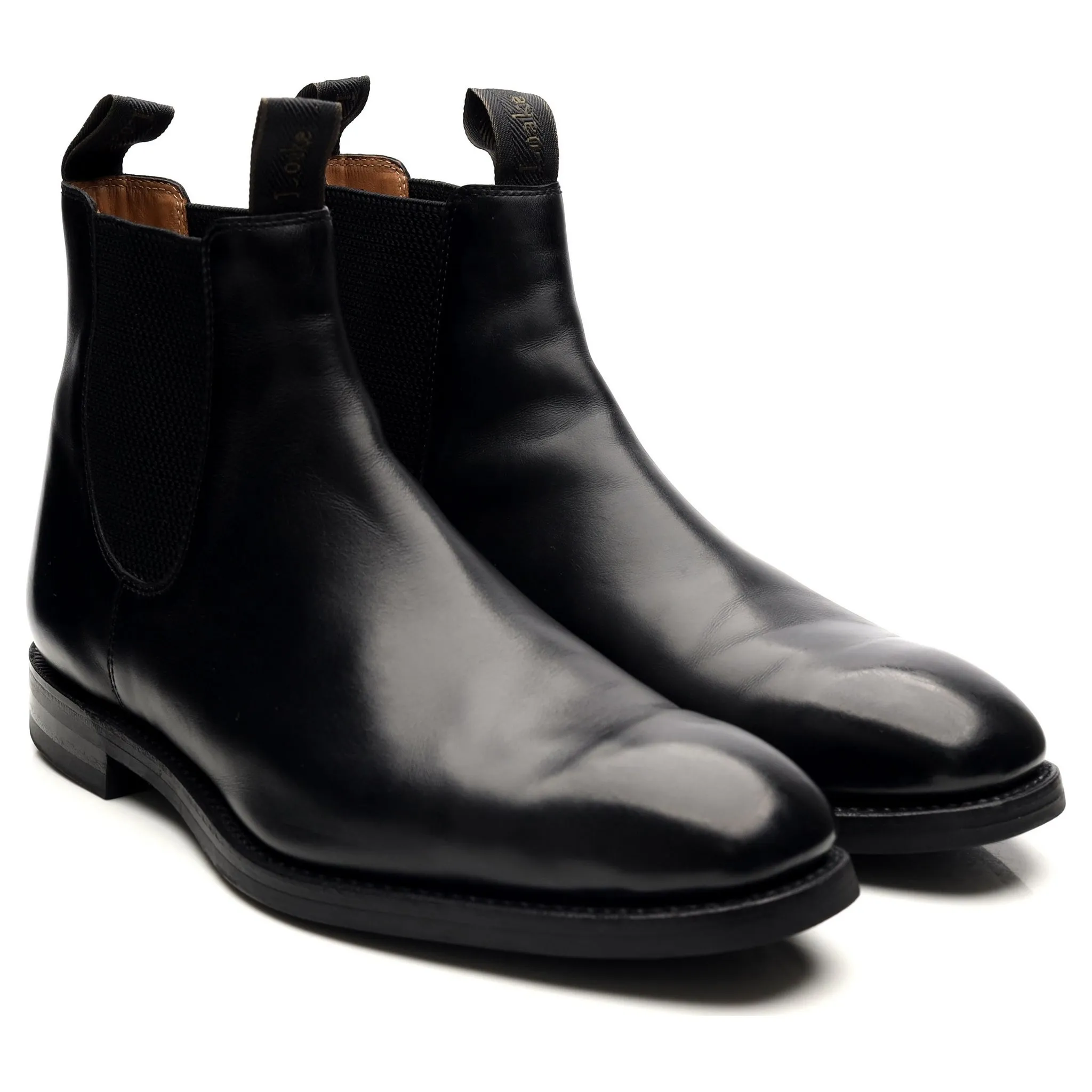 1880 'Chatsworth' Black Leather Chelsea Boots UK 11 G