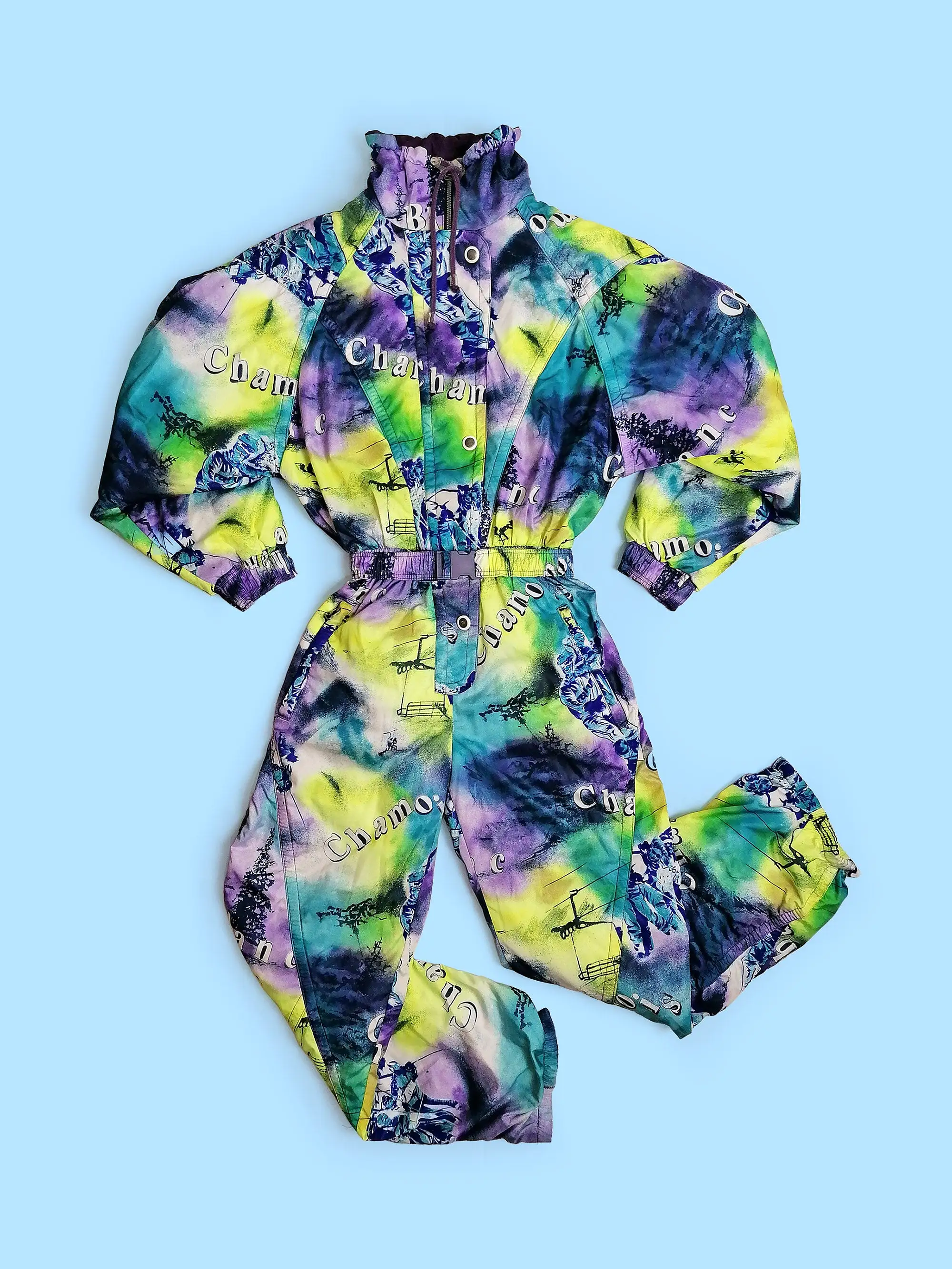 80's 90's Made in Finland Tie-Dye Ski Suit - size S-M