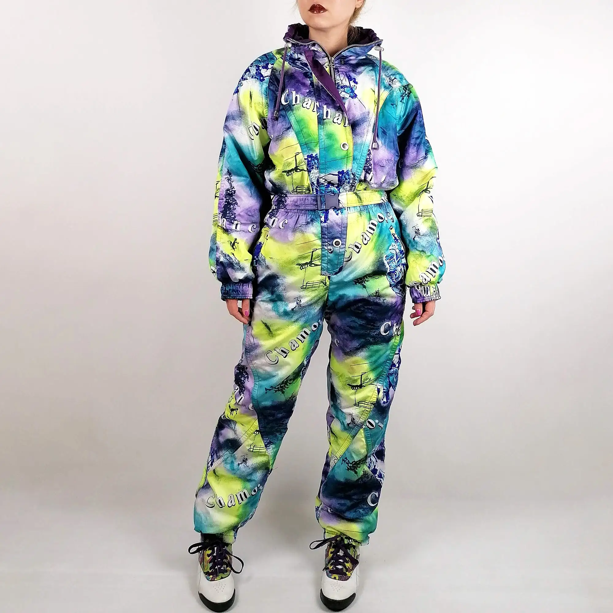 80's 90's Made in Finland Tie-Dye Ski Suit - size S-M