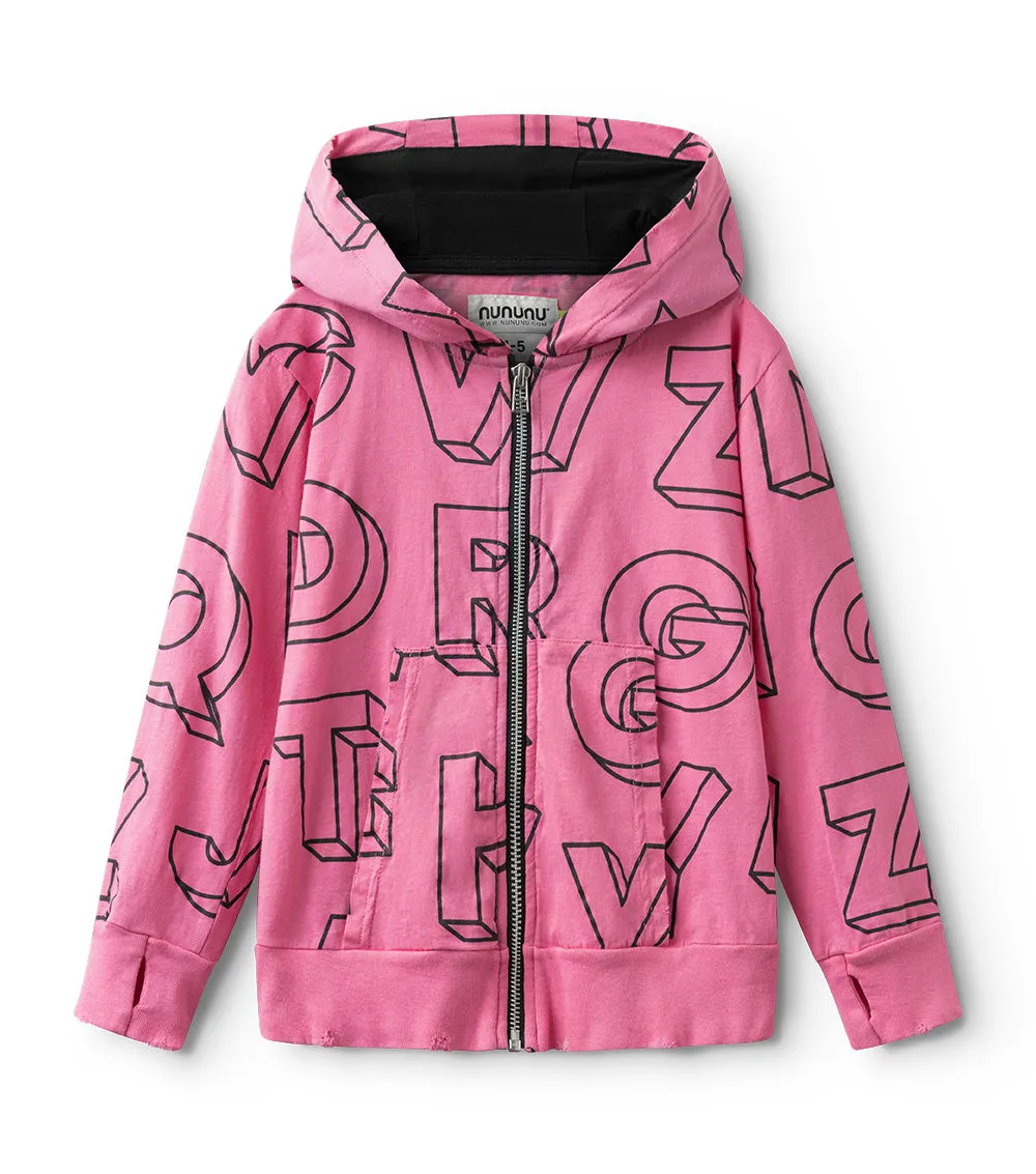 a-z light zip hoodie