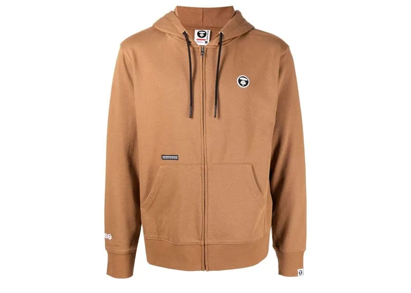 AAPE Brown Zip Up Hoodie