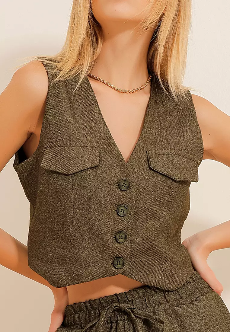 Alacati Buttoned Waistcoat