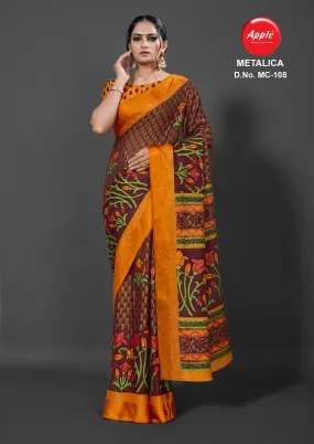 Apple Sarees Presents Meralica Brasso Weaving Casual Wear Sarees