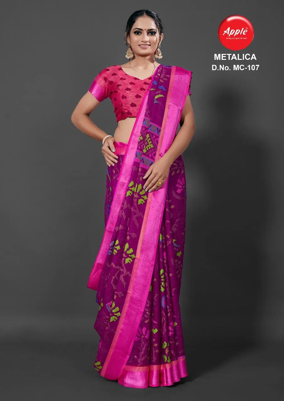 Apple Sarees Presents Meralica Brasso Weaving Casual Wear Sarees