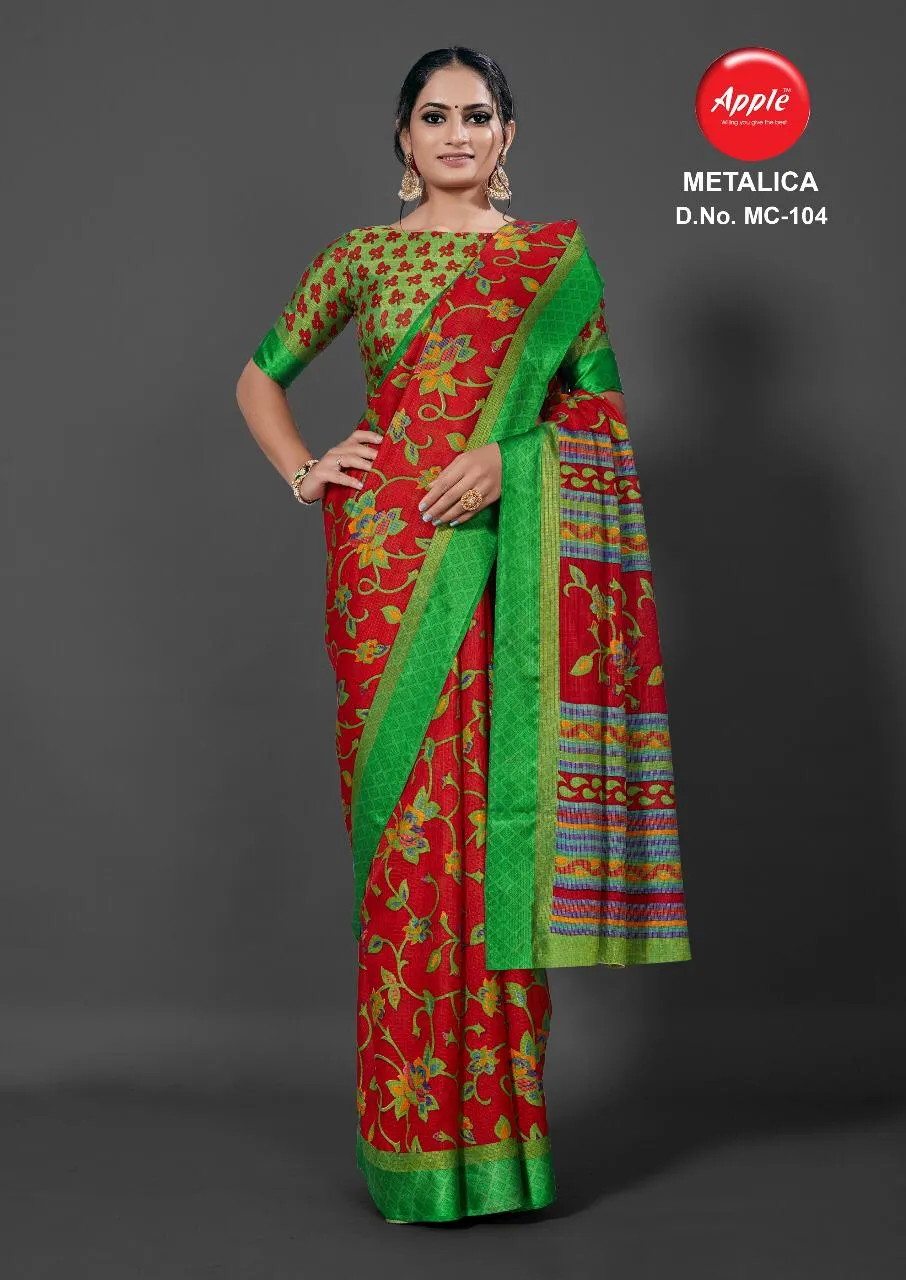 Apple Sarees Presents Meralica Brasso Weaving Casual Wear Sarees