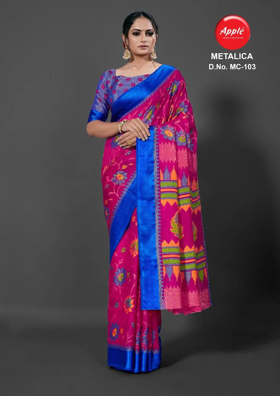 Apple Sarees Presents Meralica Brasso Weaving Casual Wear Sarees