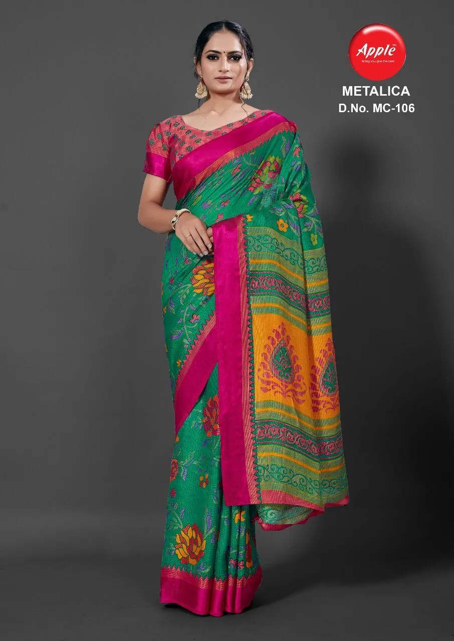 Apple Sarees Presents Meralica Brasso Weaving Casual Wear Sarees