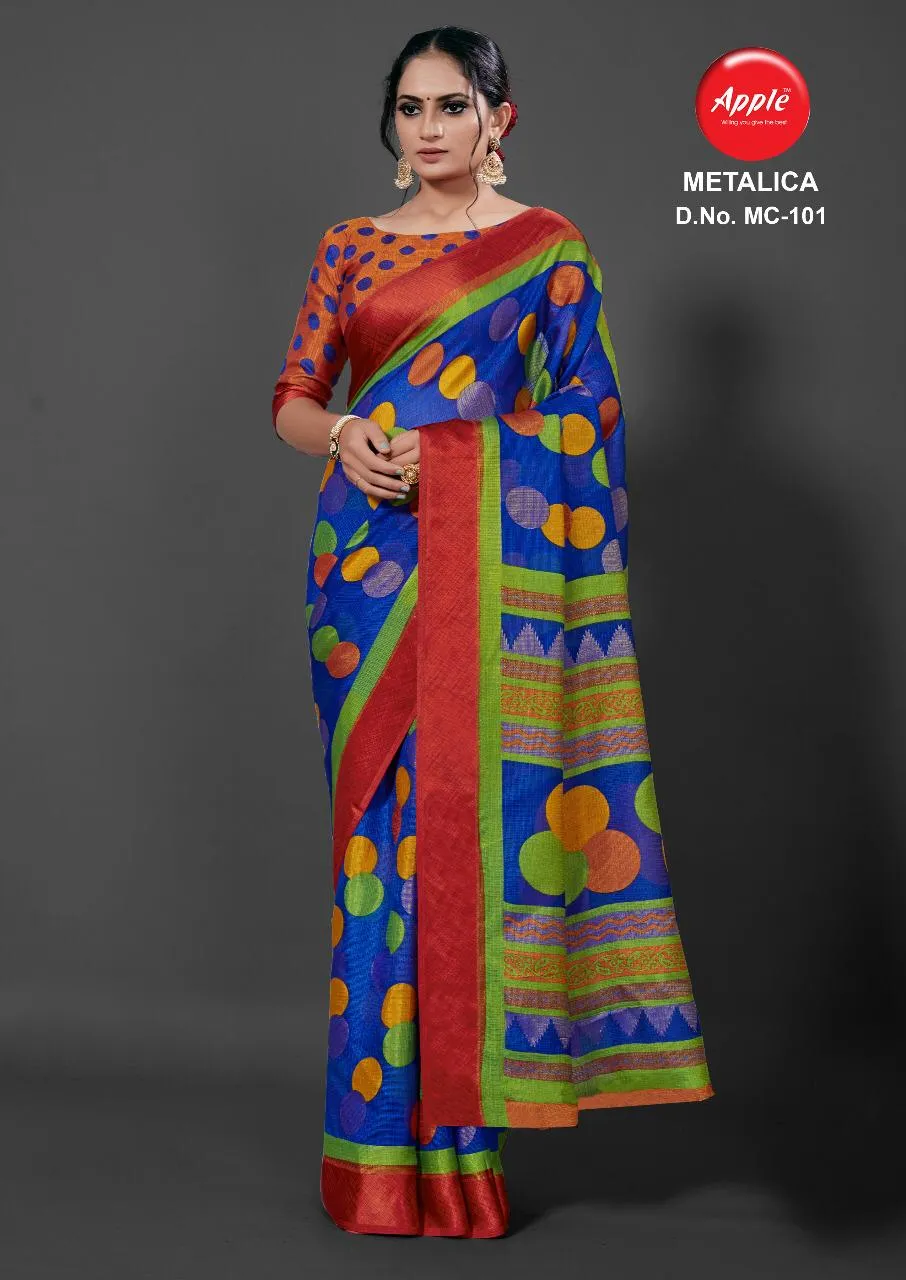 Apple Sarees Presents Meralica Brasso Weaving Casual Wear Sarees