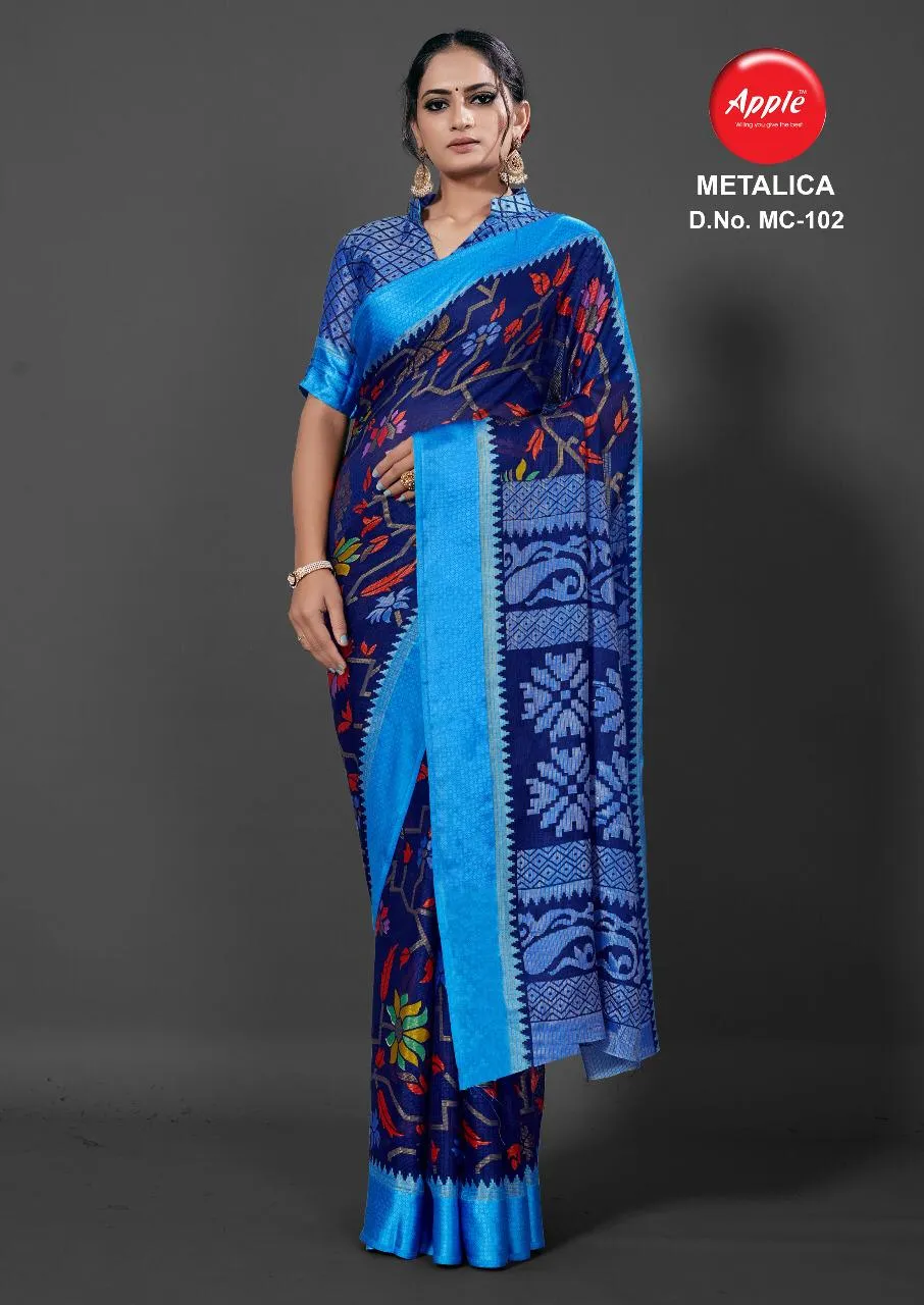 Apple Sarees Presents Meralica Brasso Weaving Casual Wear Sarees