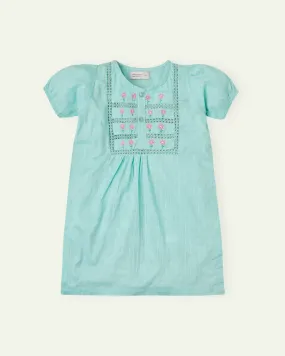 Aqua Embroidered Tunic