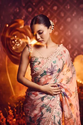 Ashima Saree - Peach