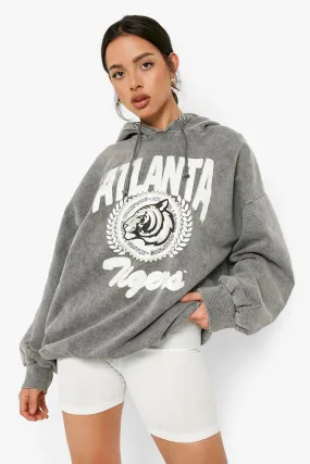 Atlanta Printed Washed Oversized Hoodie