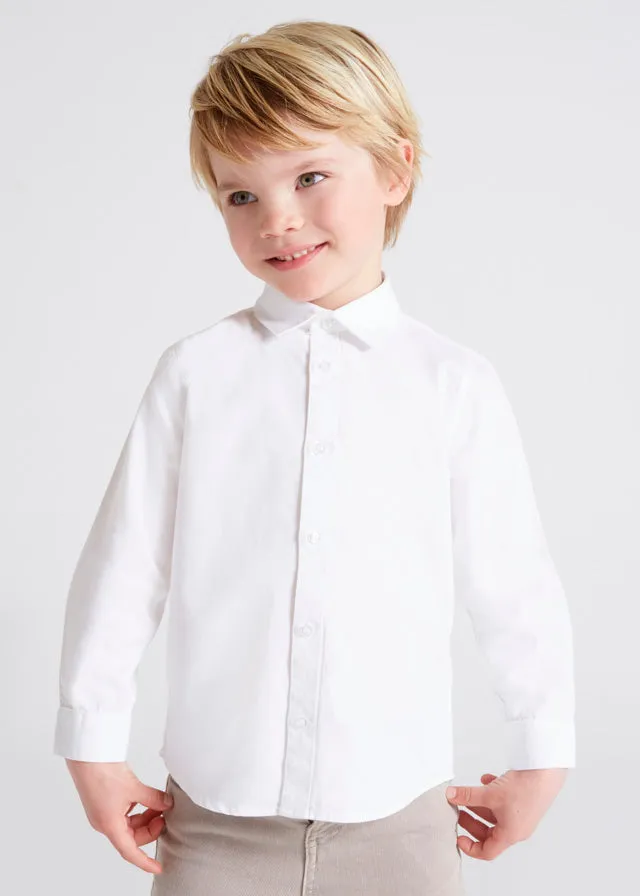 Basic l/s shirt for boy - White