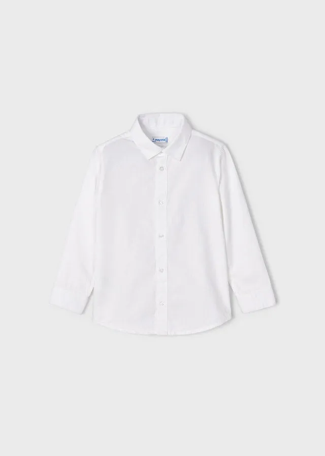 Basic l/s shirt for boy - White