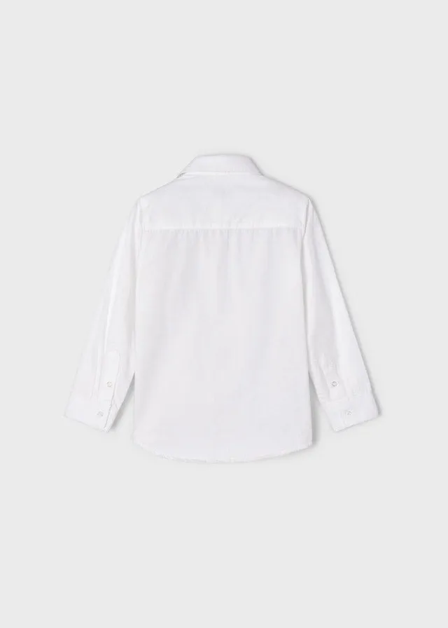 Basic l/s shirt for boy - White