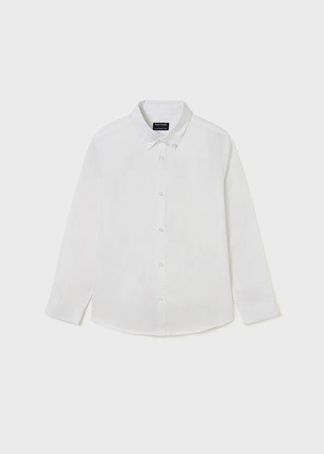 Basic l/s shirt for teen boy - White