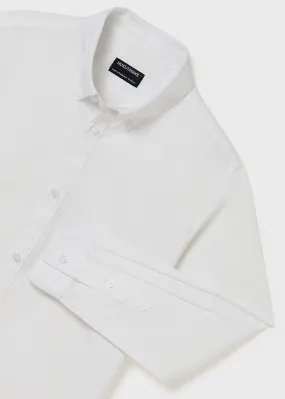 Basic l/s shirt for teen boy - White