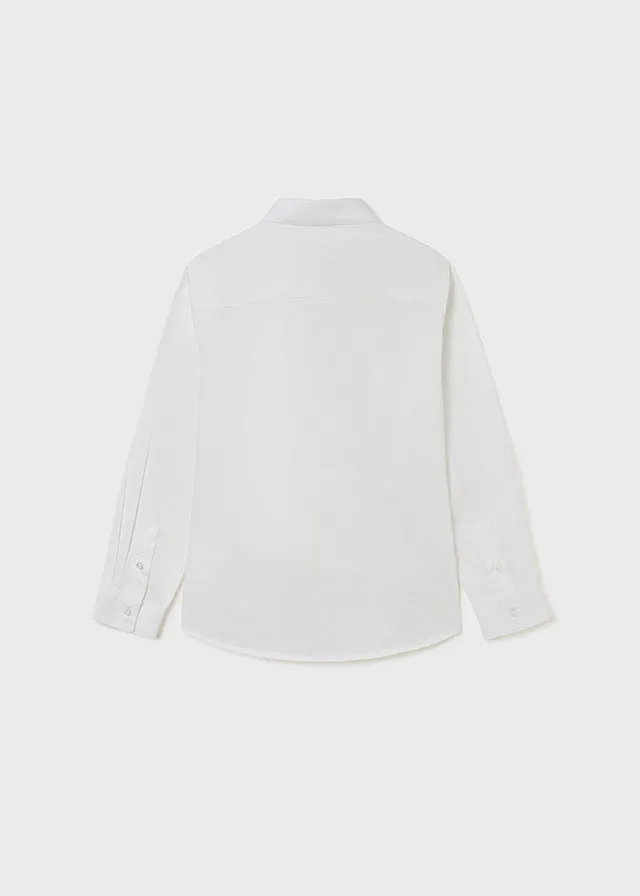 Basic l/s shirt for teen boy - White