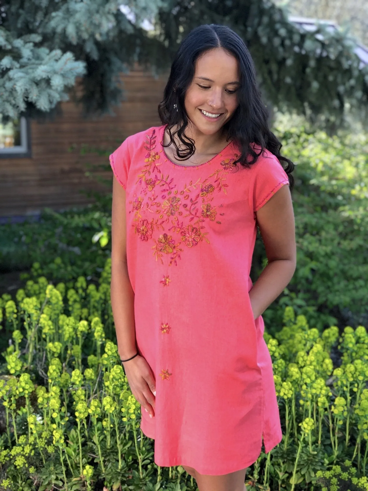 Belen Coral Tunic Dress