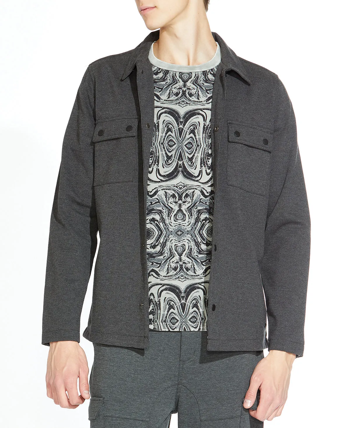 Bennett Heavy Knit Jacket (Heather Charcoal)