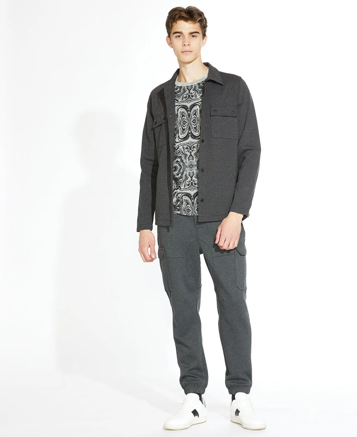 Bennett Heavy Knit Jacket (Heather Charcoal)