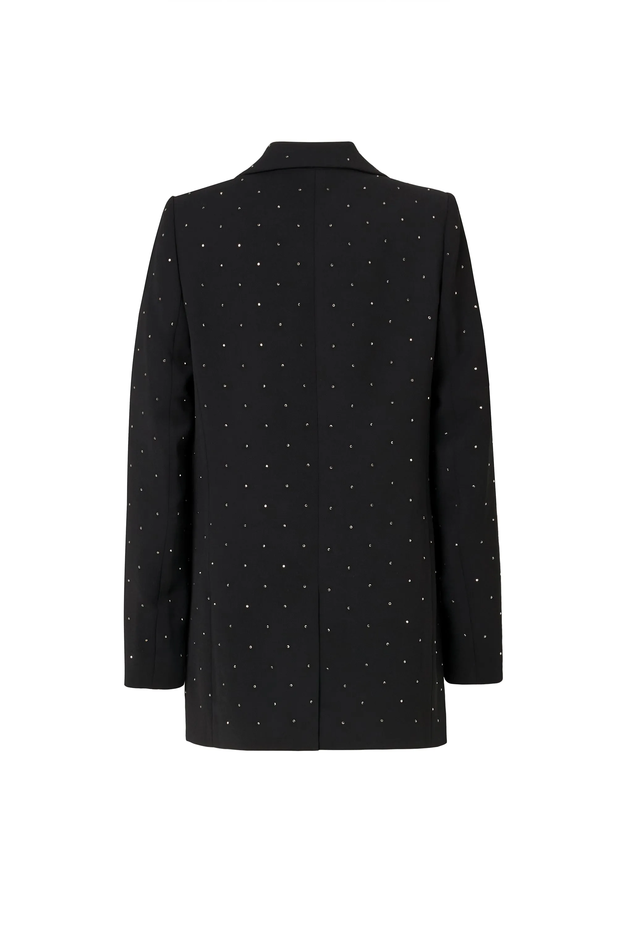 Black with Pewter Embellished Stud Detail Tailored Blazer