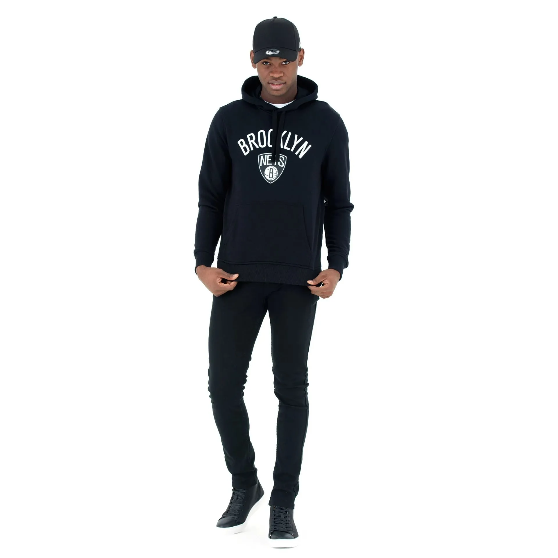 Brooklyn Nets NBA Regular Black Pullover Hoodie