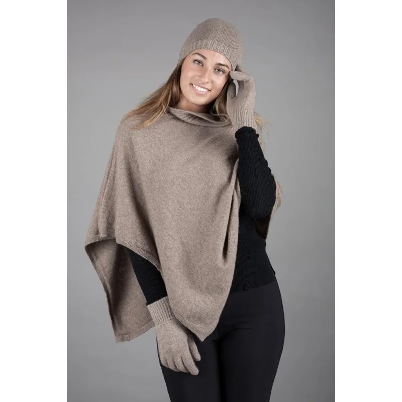 Cashmere blend poncho