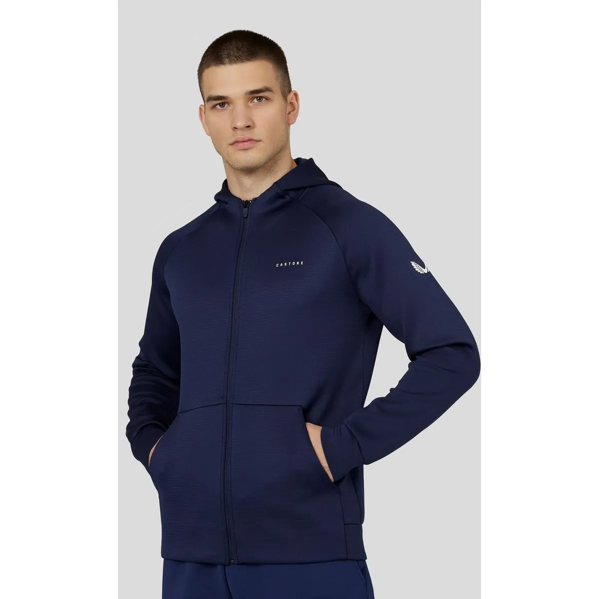 Castore Aeroscuba Zip Through Hoodie Navy