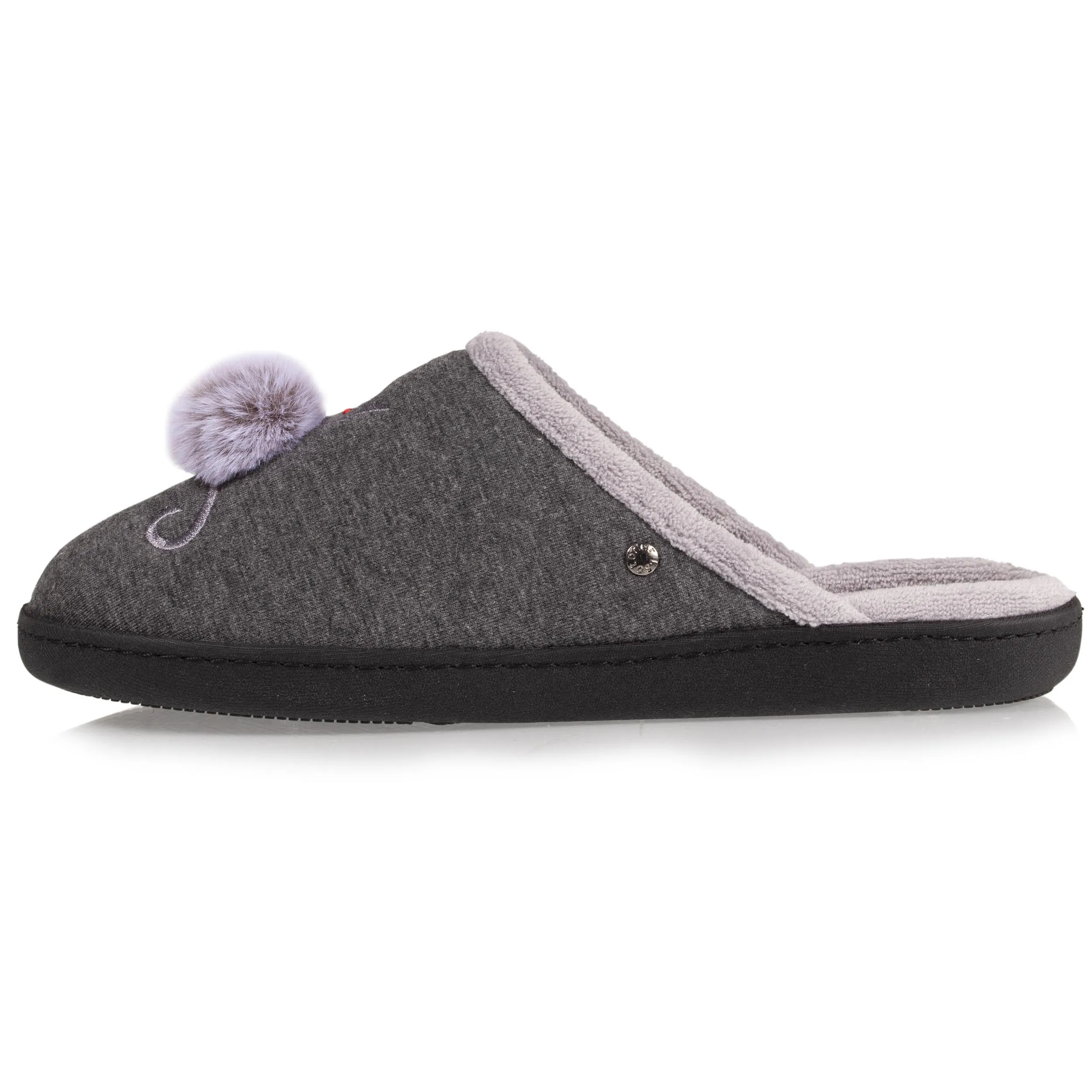 Chaussons mules Femme Gris chiné