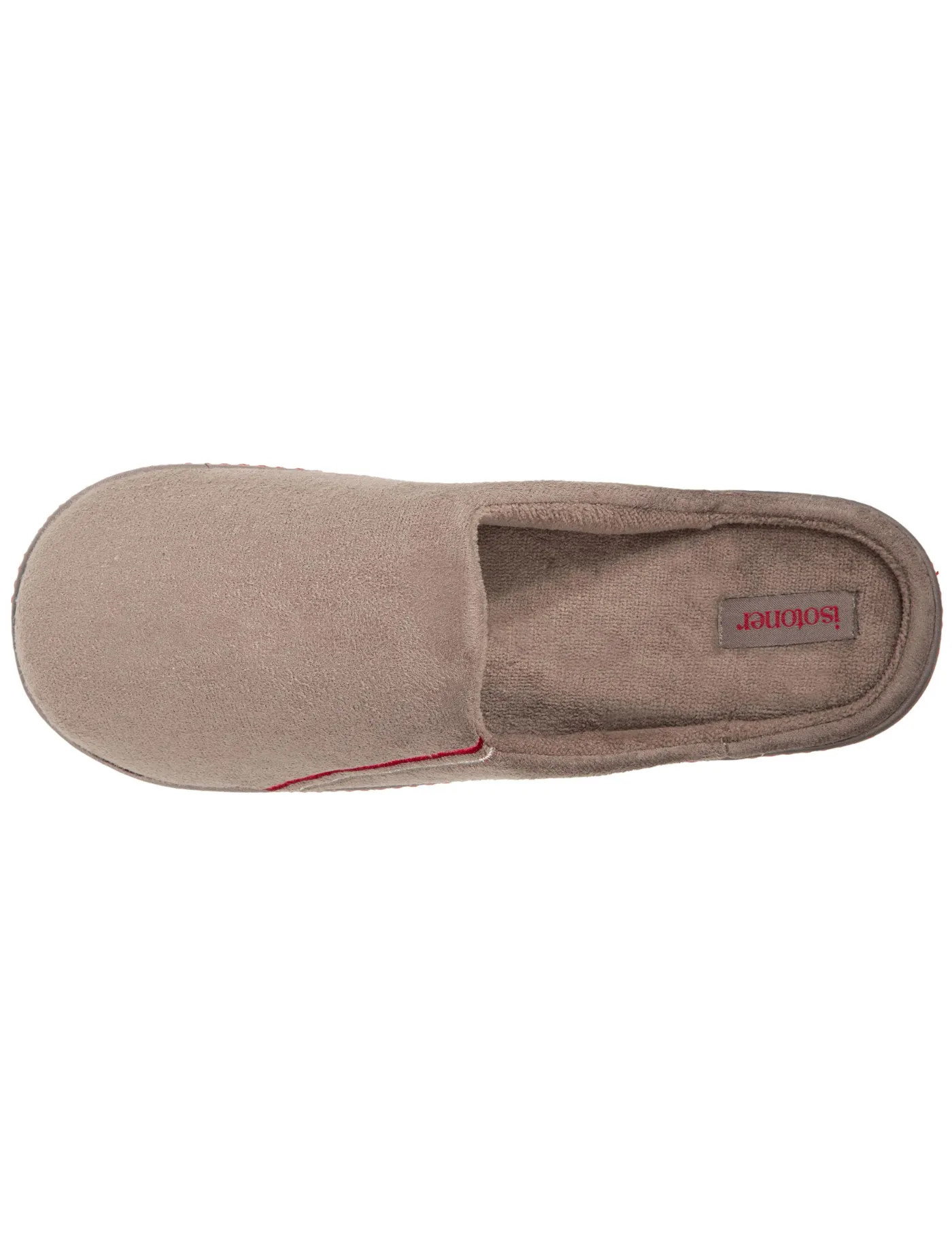 Chaussons mules Homme Taupe Brodées