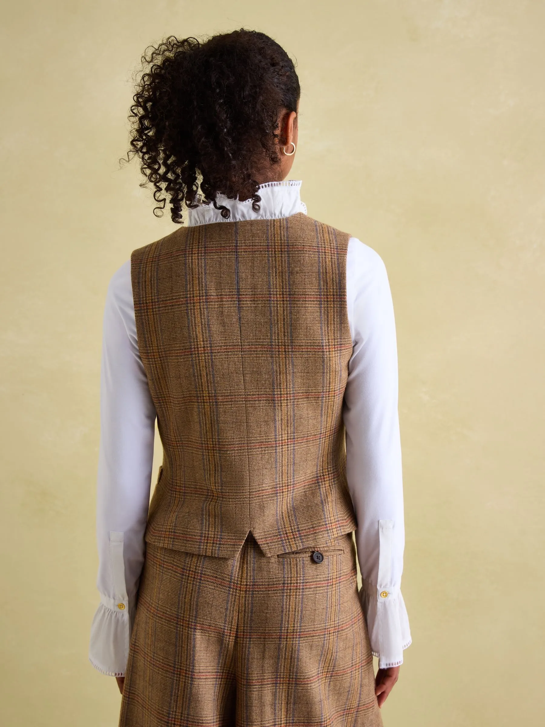 Check Tweed Waistcoat