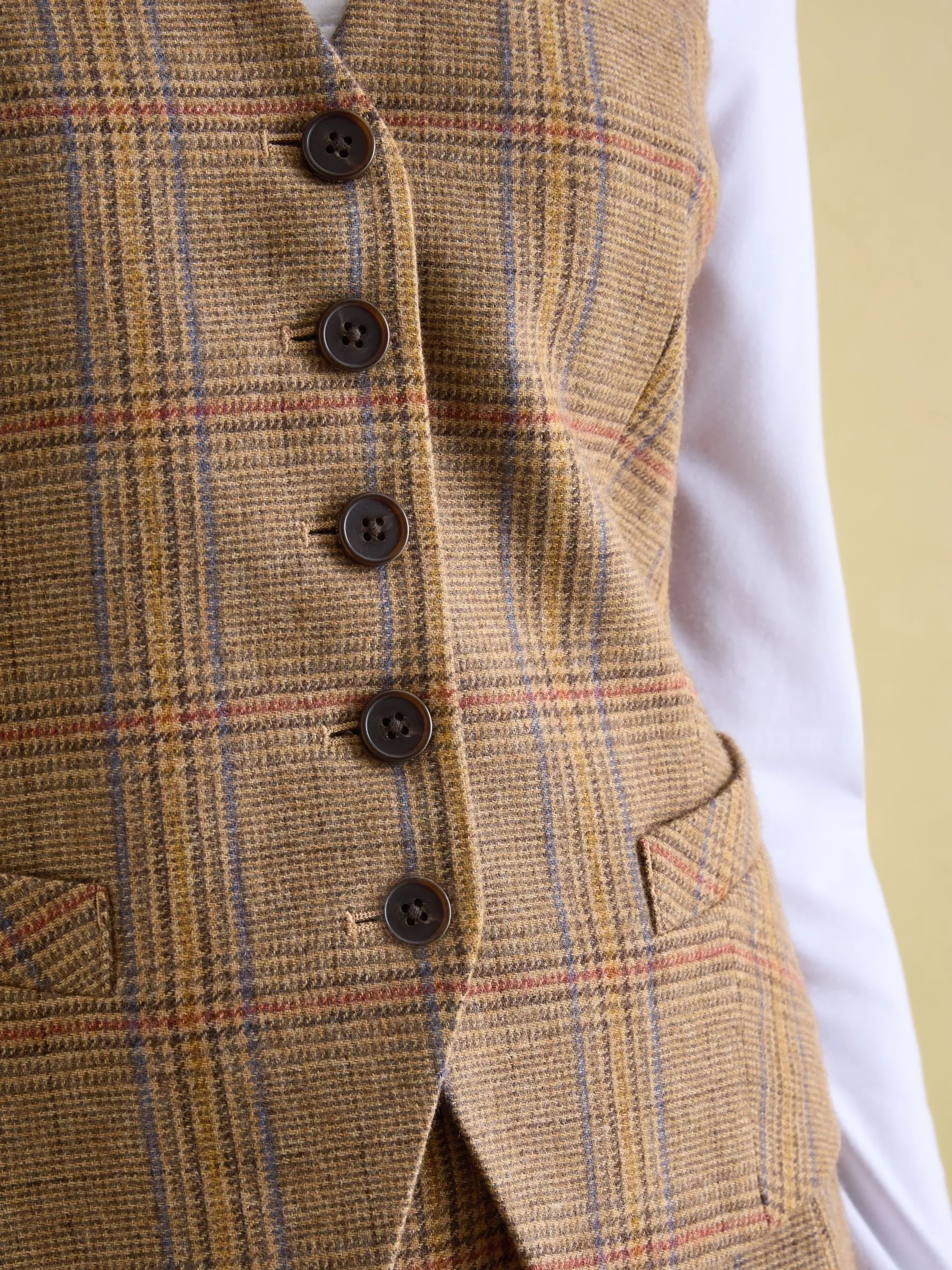 Check Tweed Waistcoat