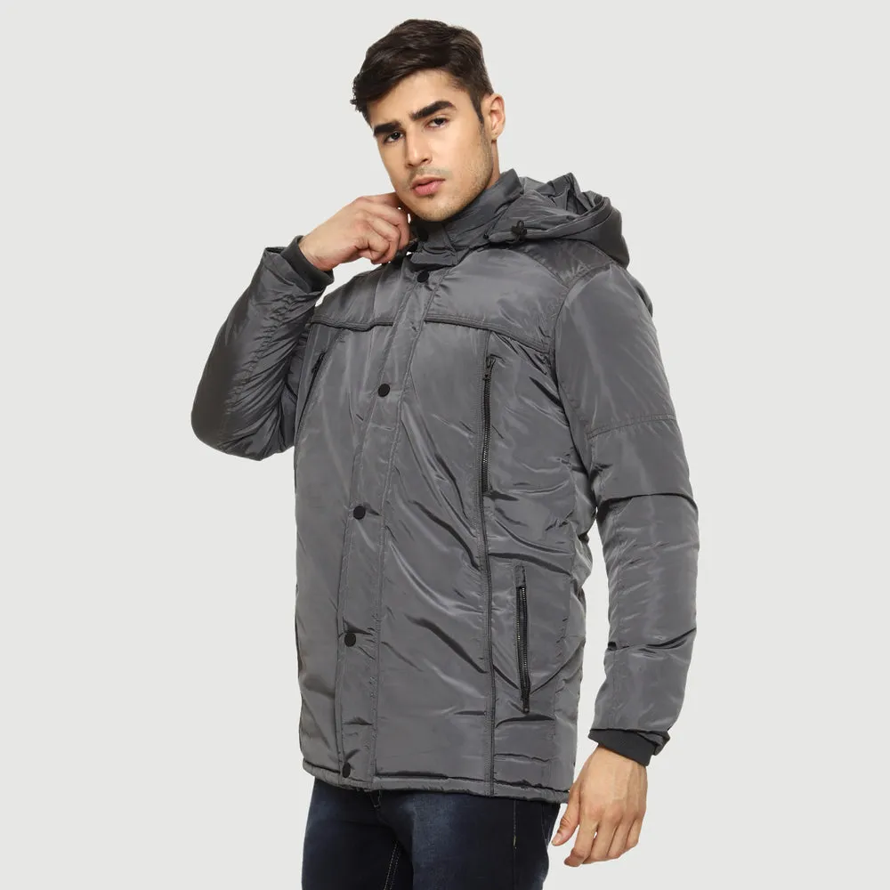 CL SPORT BY CARLTON LONDON INSULATOR LONG LINE PADDED JACKET FOR MEN