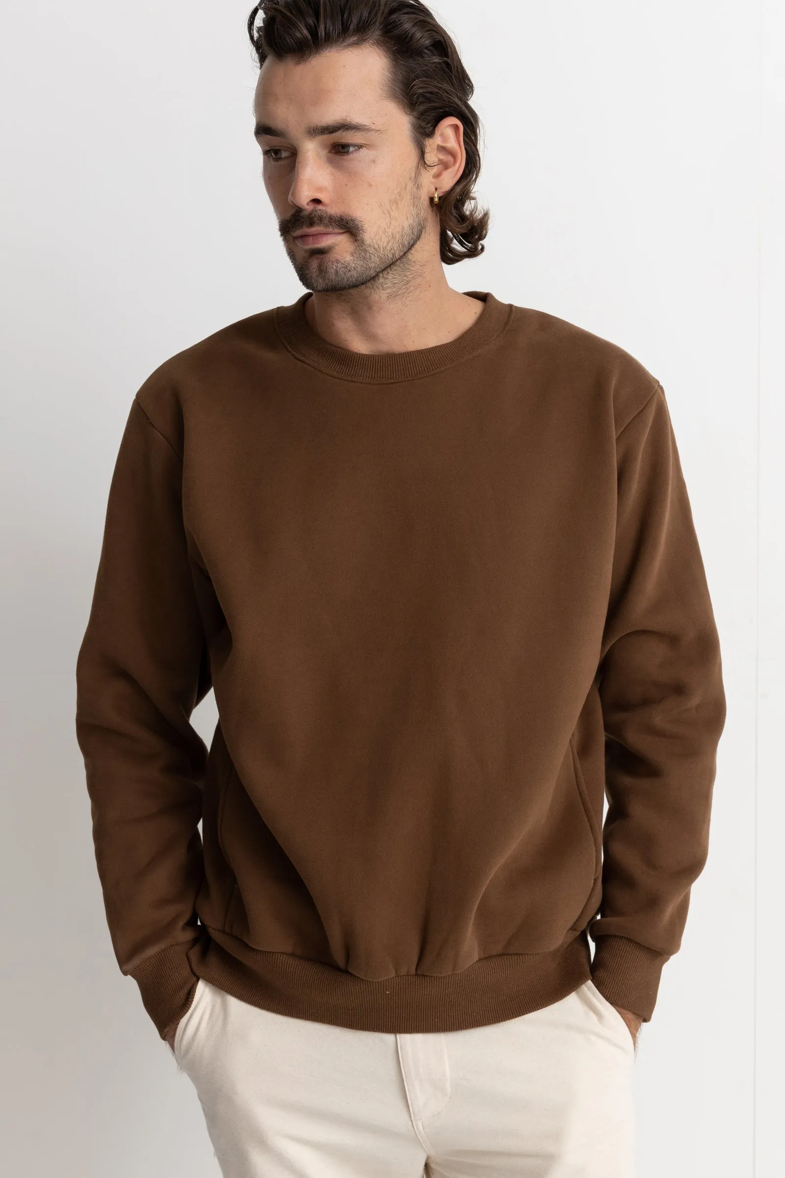 Classic Fleece Crew Chocolate