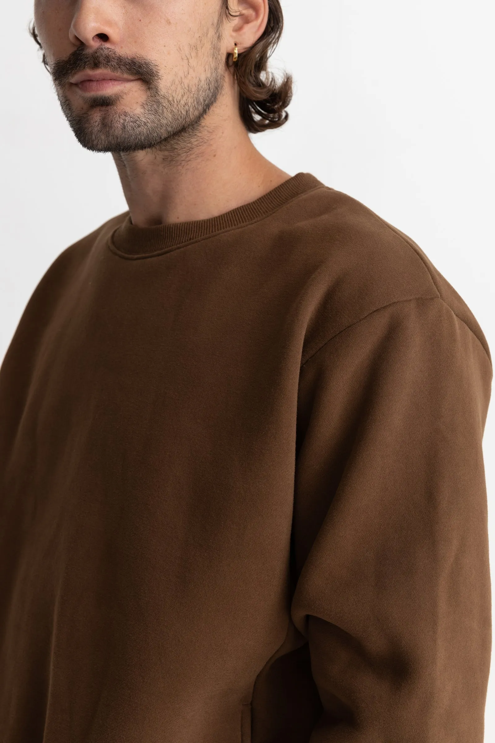 Classic Fleece Crew Chocolate