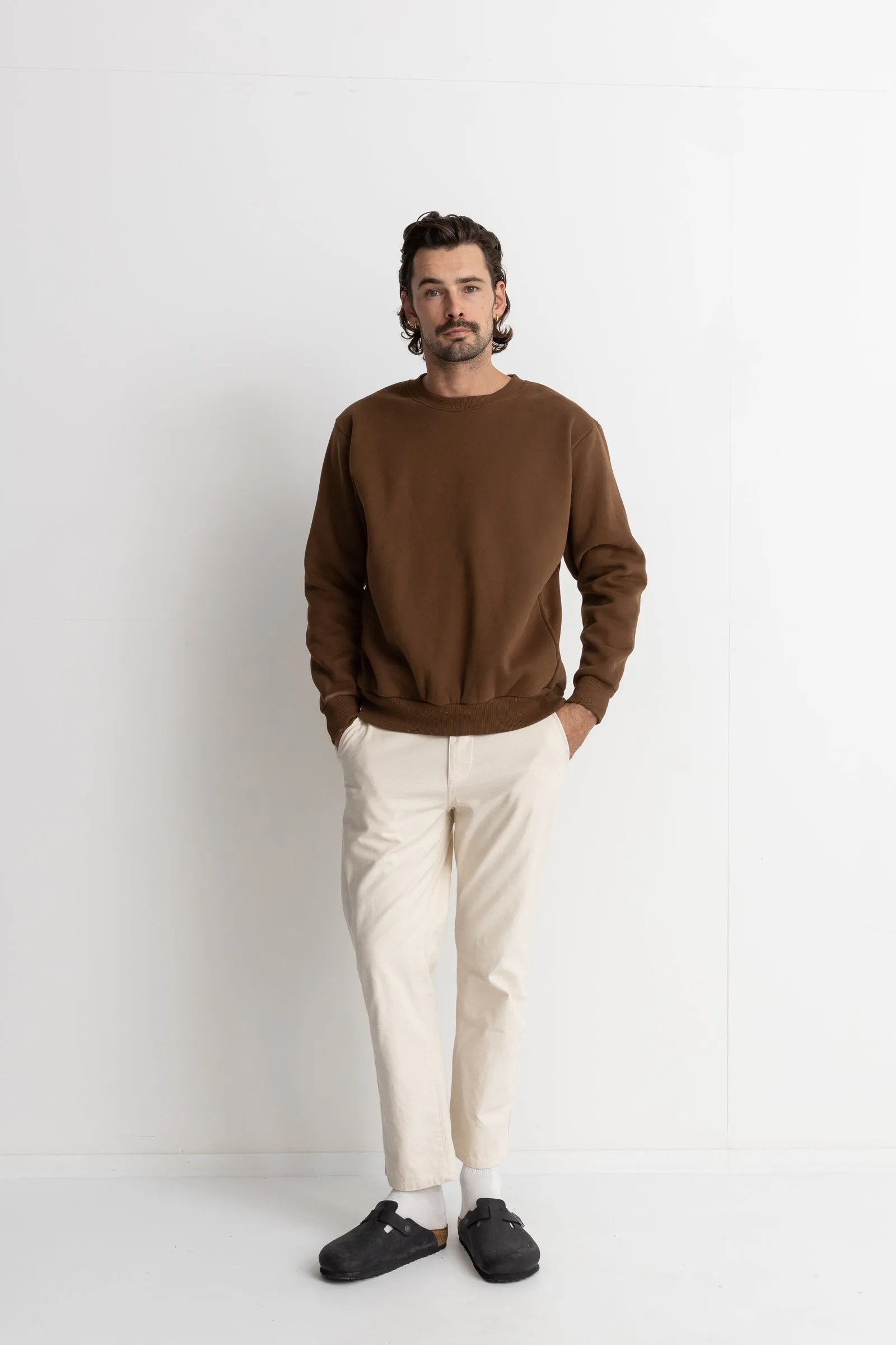 Classic Fleece Crew Chocolate