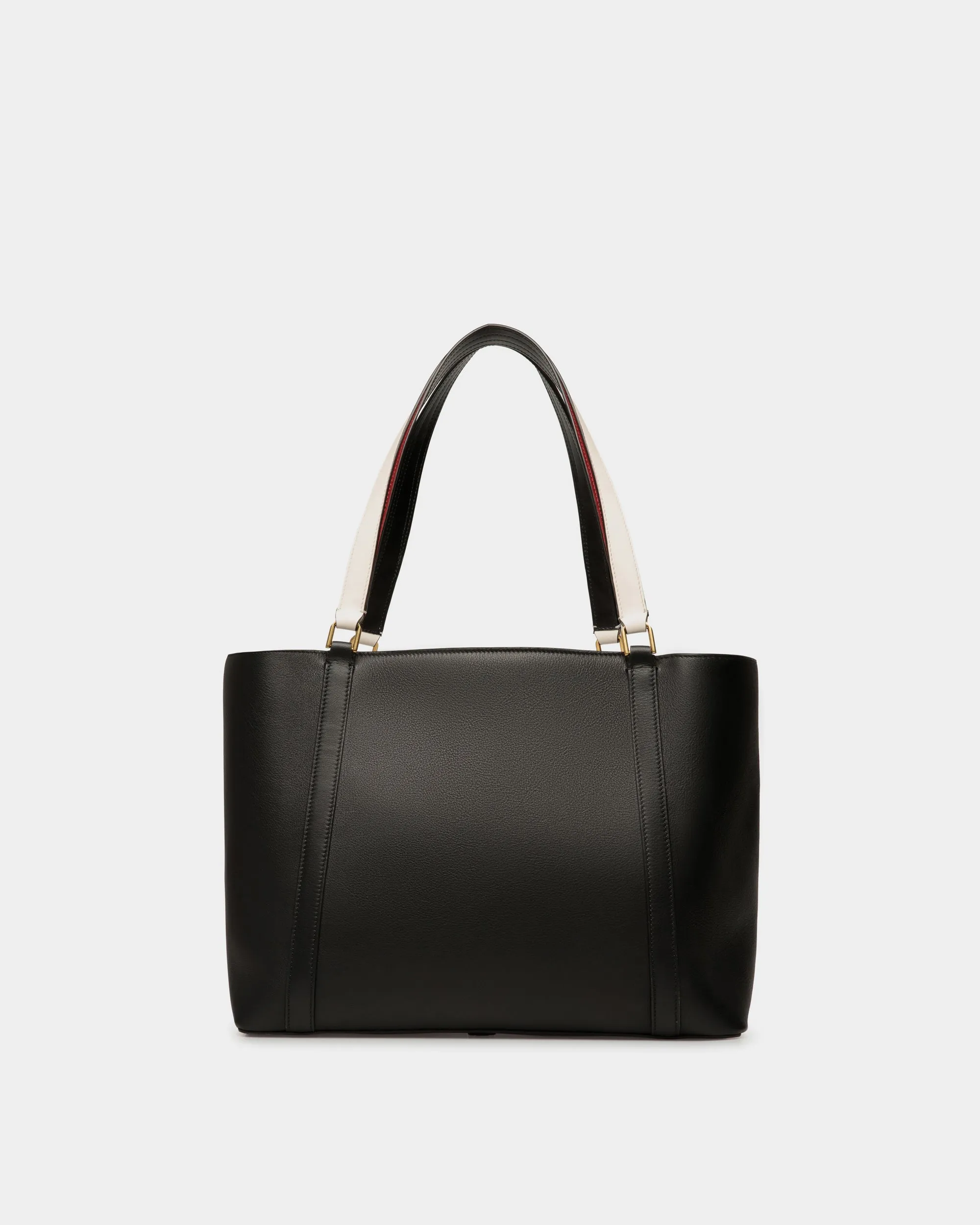 Code Tote Bag in Black Leather