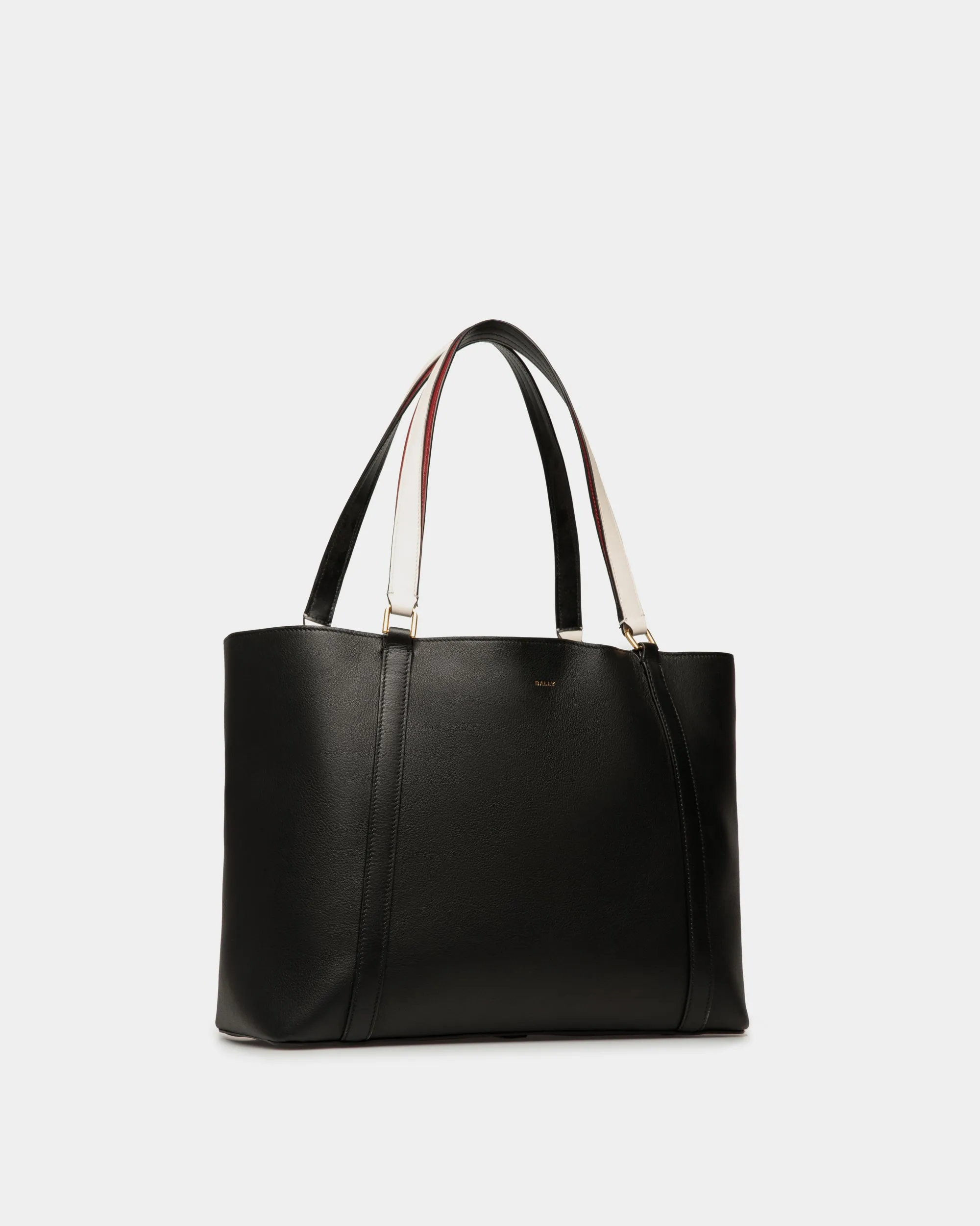 Code Tote Bag in Black Leather