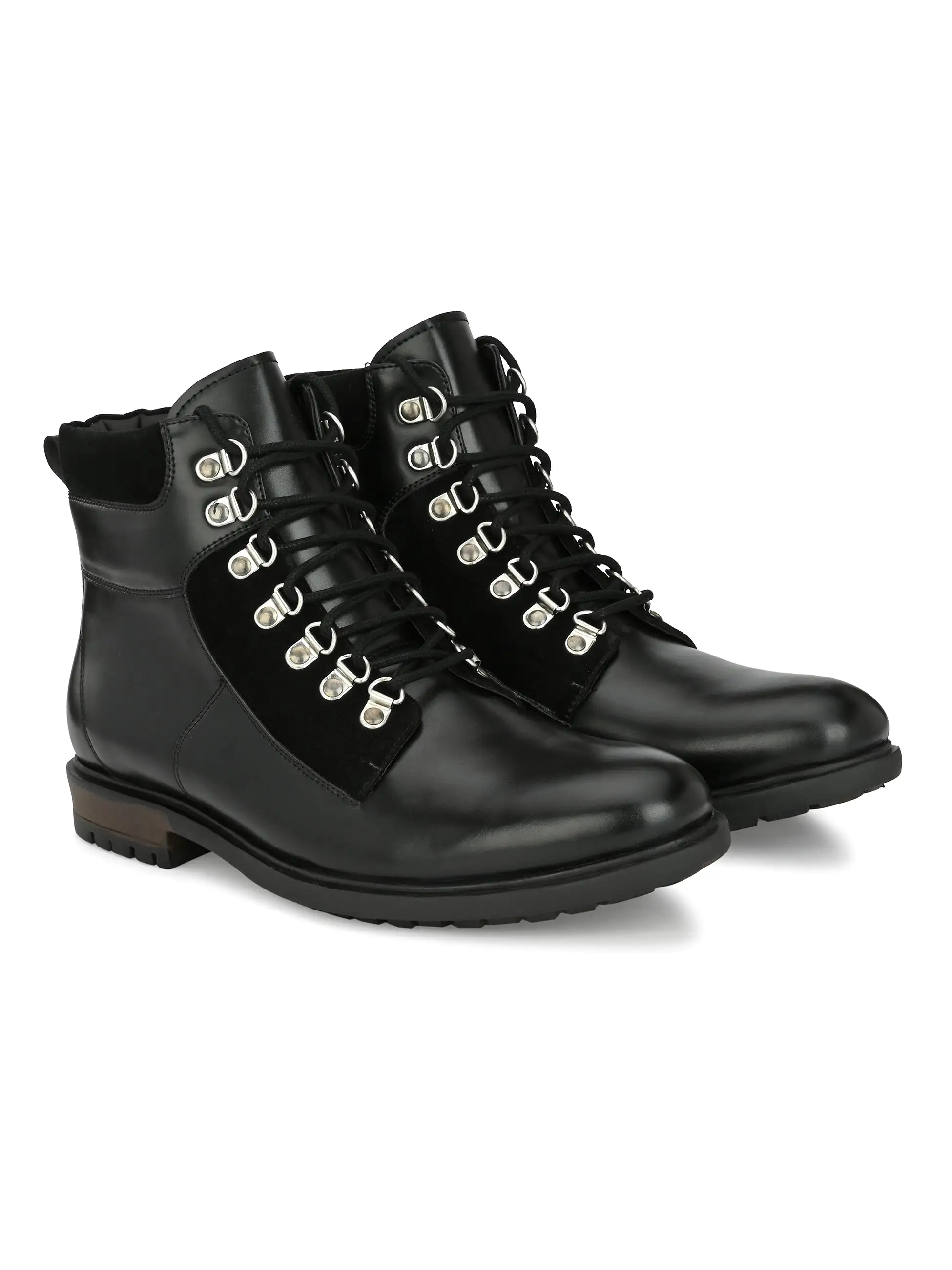 Dover Black Lace-up Boots