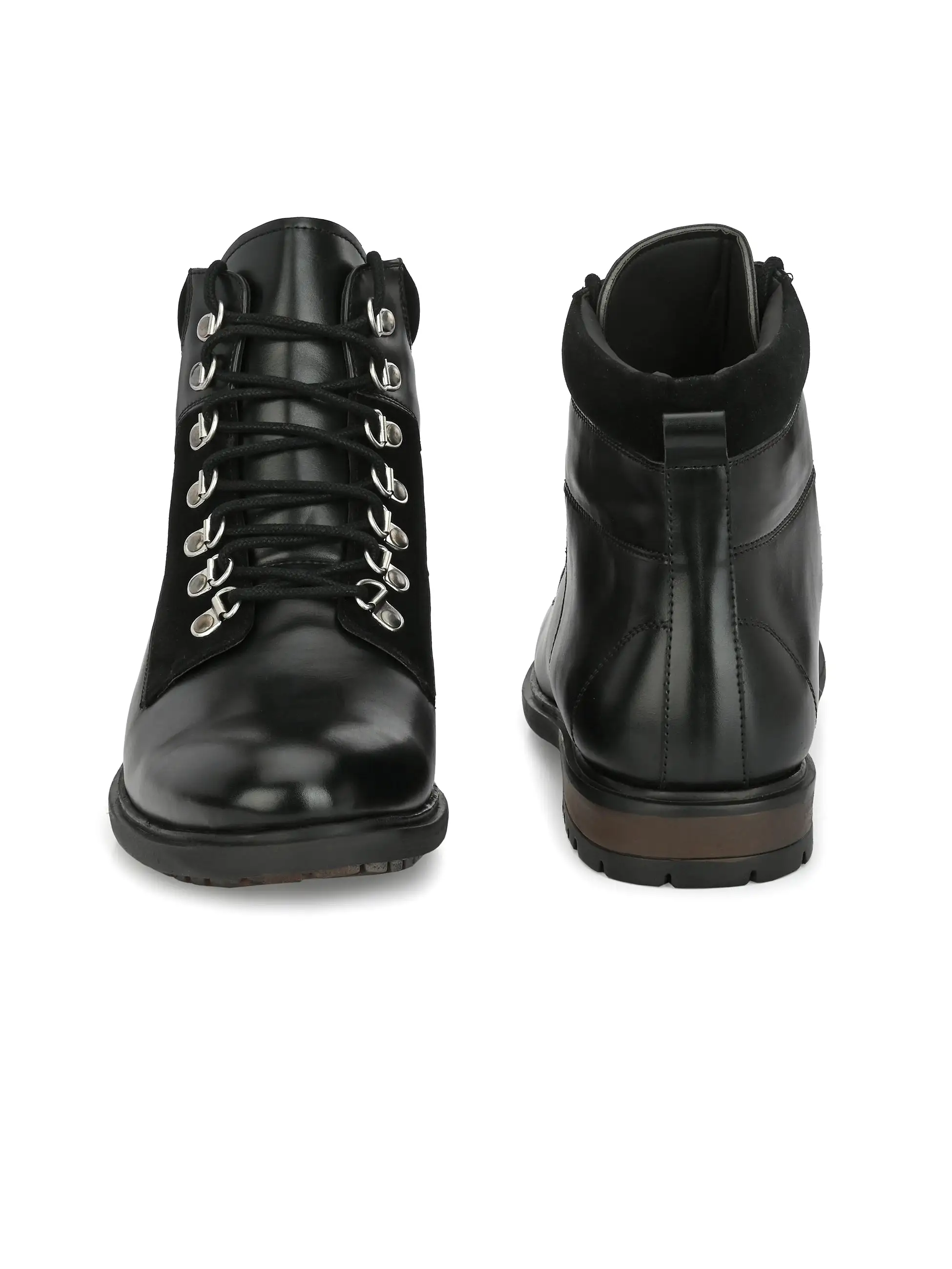 Dover Black Lace-up Boots