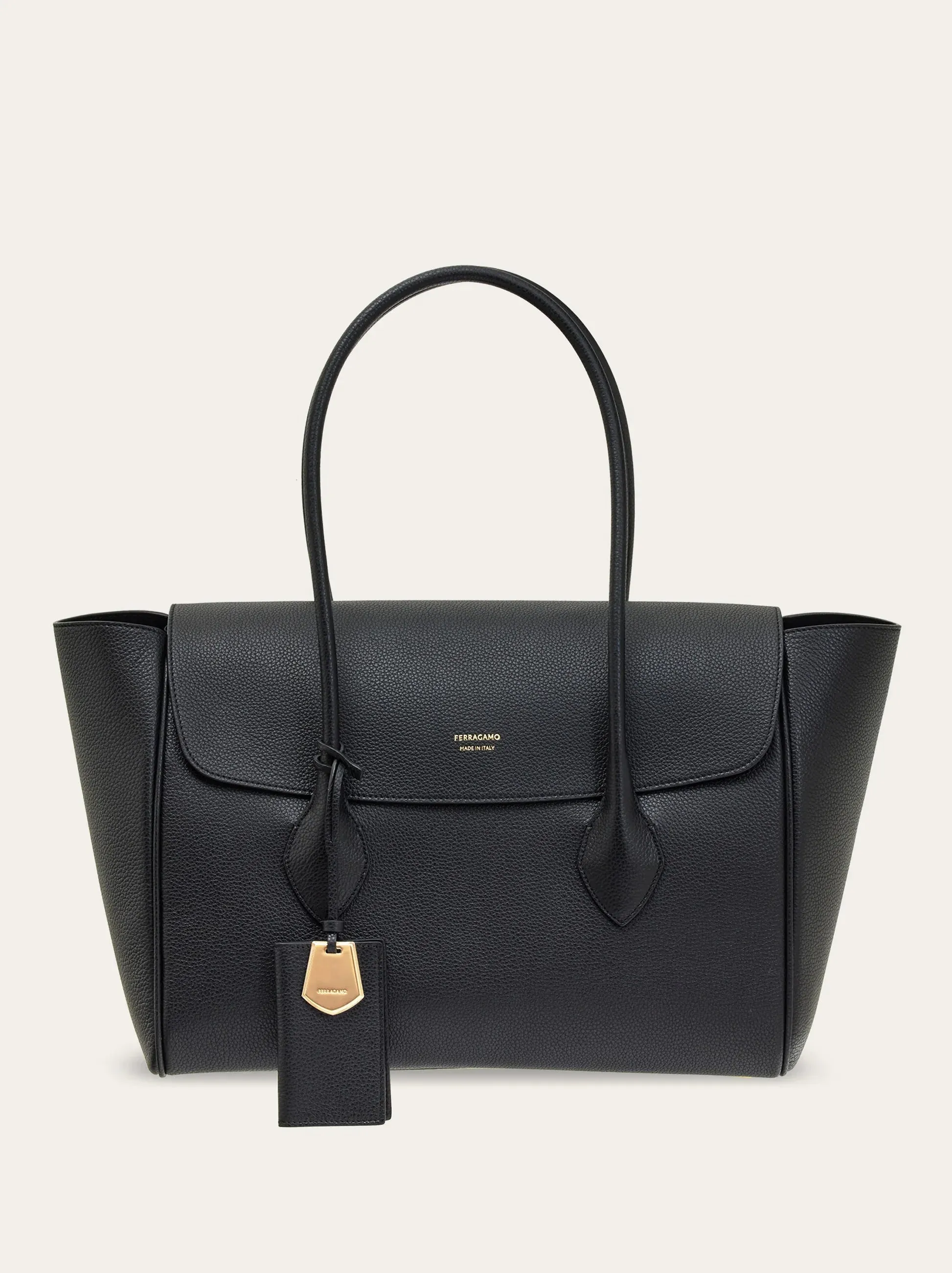 East-West Tote Bag in Black (L)