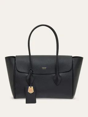 East-West Tote Bag in Black (L)