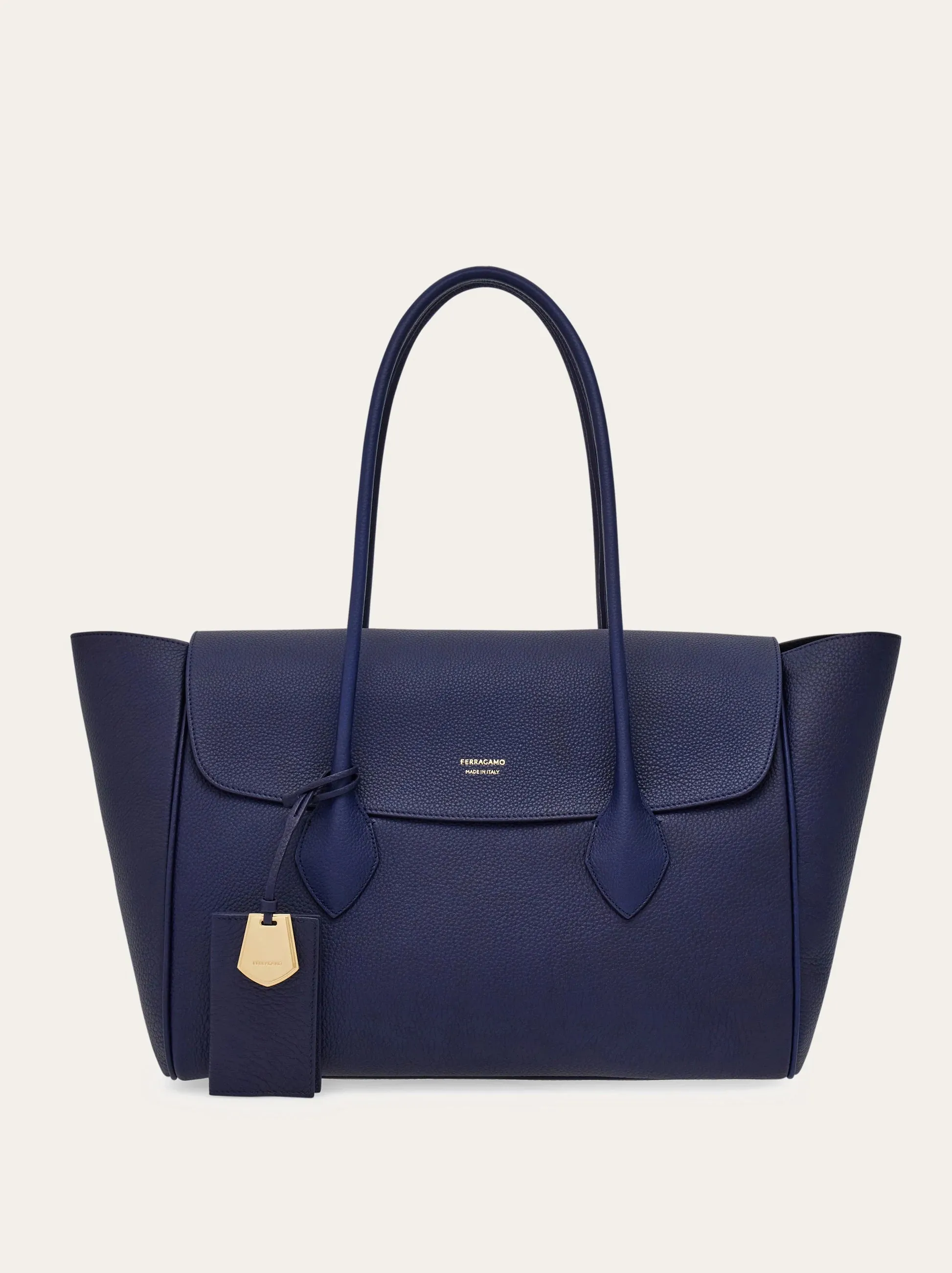 East-West Tote Bag in Midnight Blue (L)