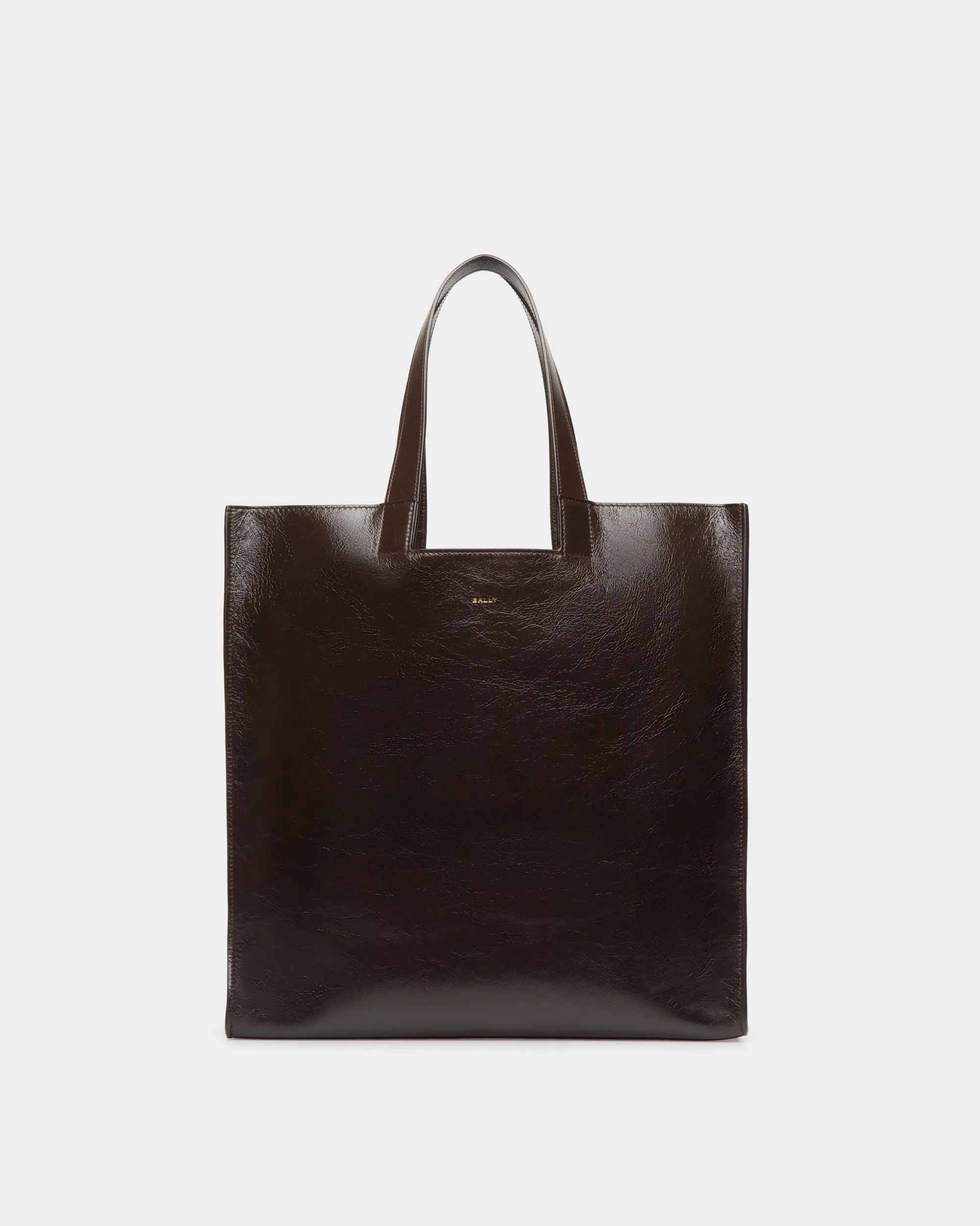 Easy Bally Tote Bag in Ebano Leather