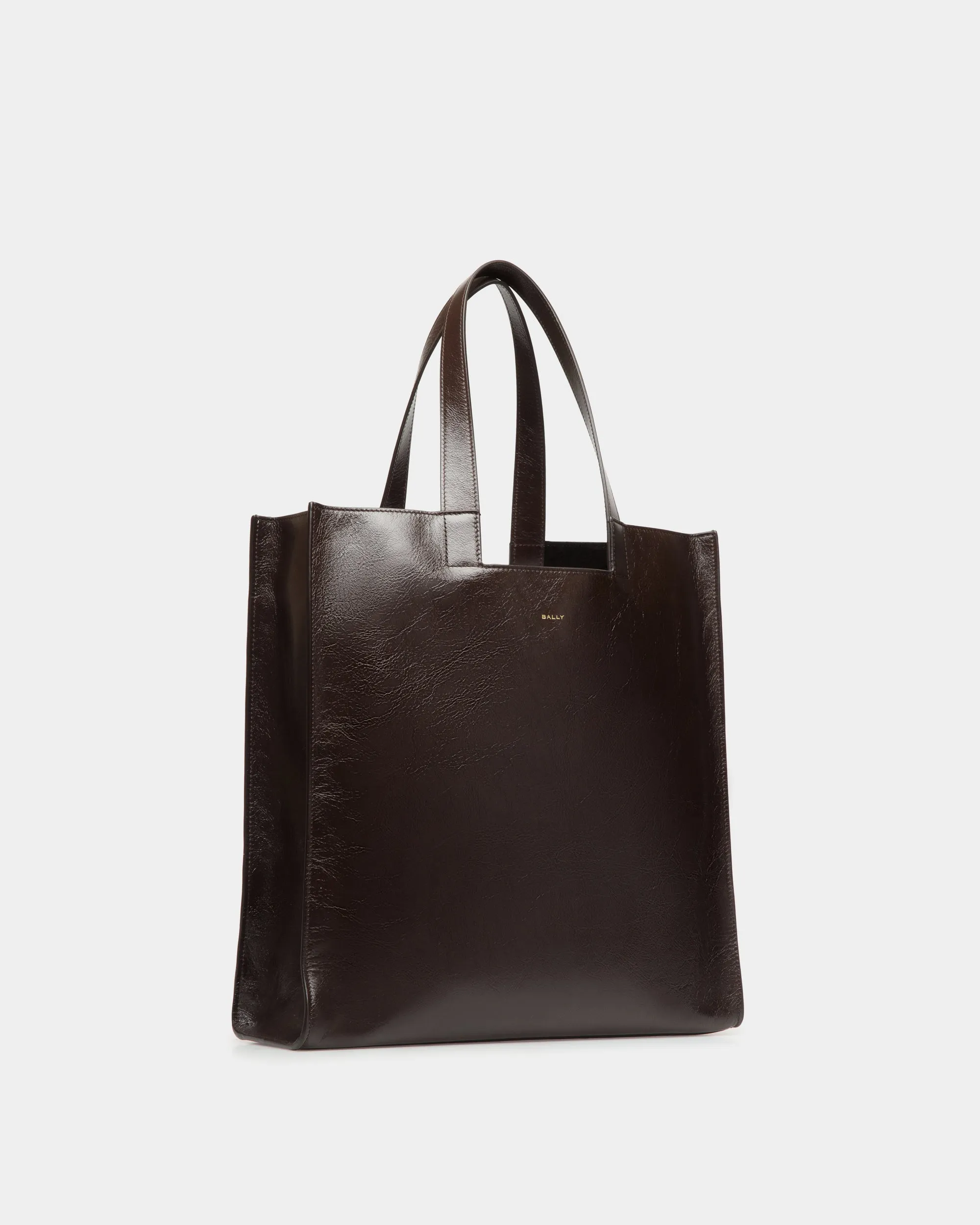 Easy Bally Tote Bag in Ebano Leather